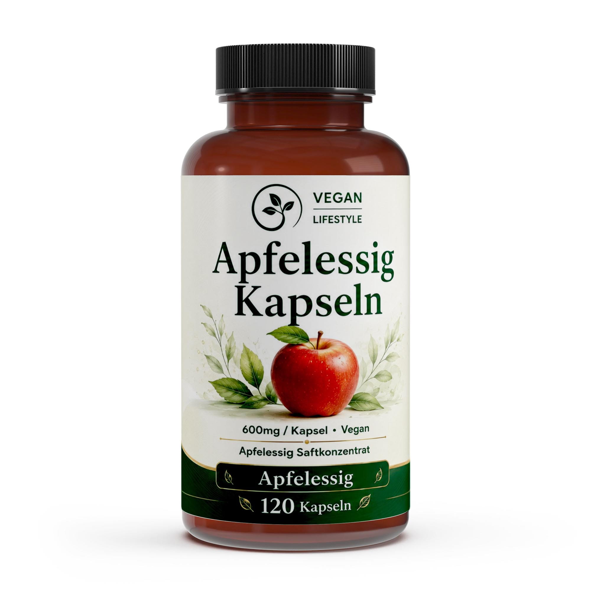 Apfelessig Extrakt Kapseln - 120 vegane Kapseln