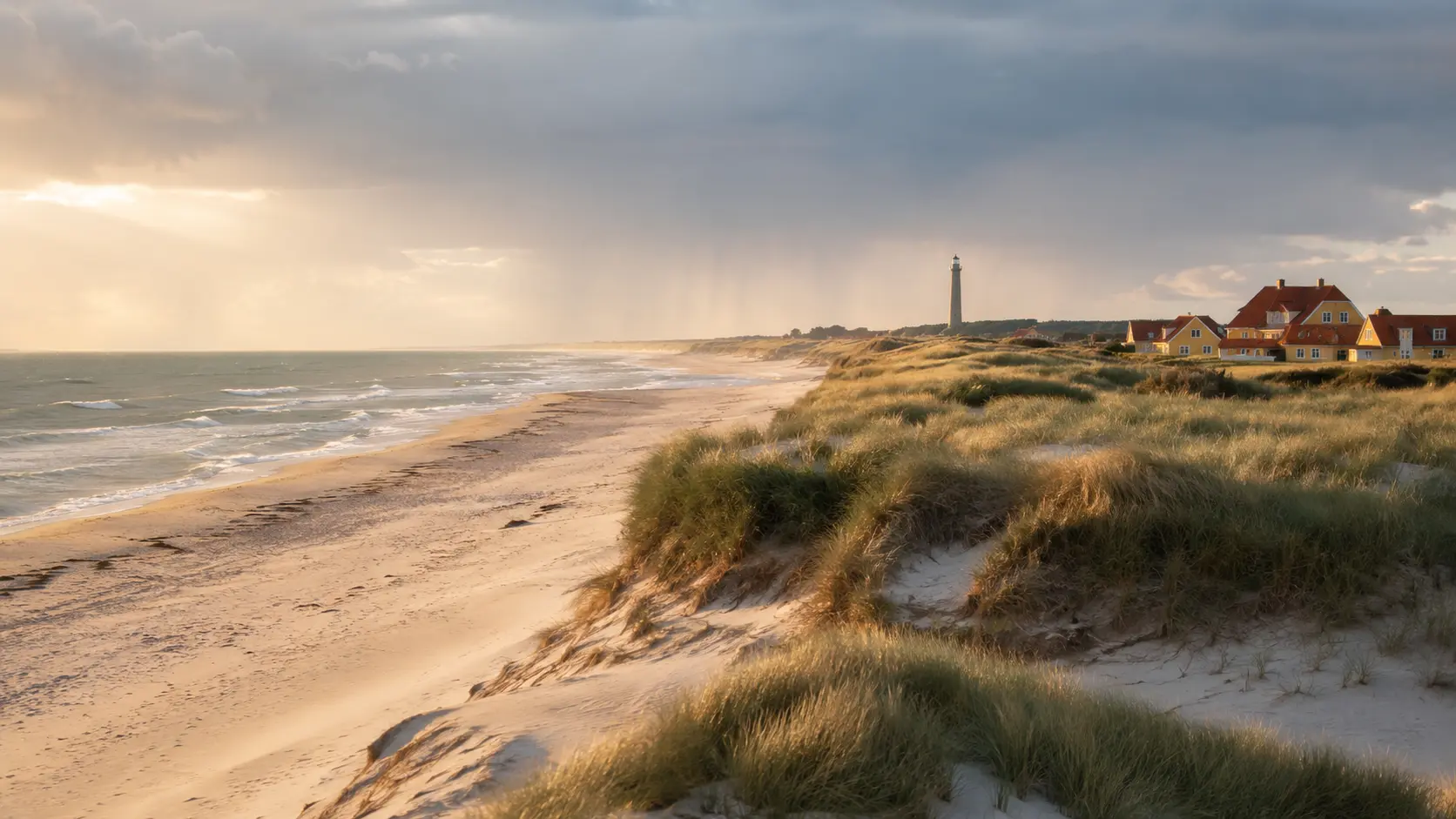 Sanddünen und Küstenlicht bei Skagen in Nordjütland