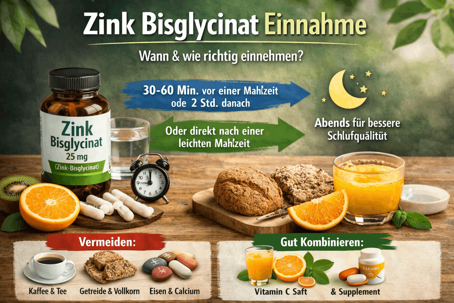 Zink Bisglycinat Einnahme: wann einnehmen und worauf achten?